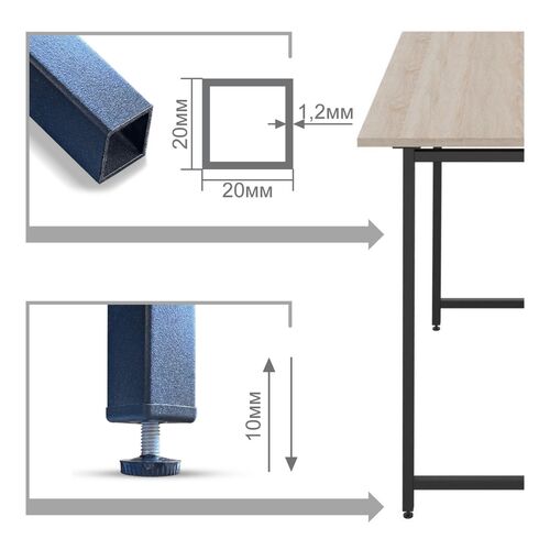 Стіл розкладний Fold FL1000 (1000х600х750Н) чорний/білий - Фото №8