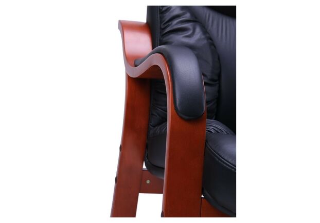 Кресло Буффало CF коньяк Кожа Люкс комбинированная черная - Фото №2