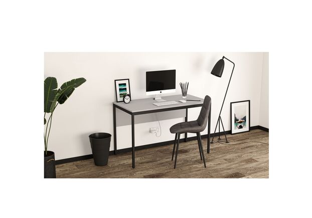 Стол письменный Осло 1187х600х750 черный графит, серый шифер - Фото №2