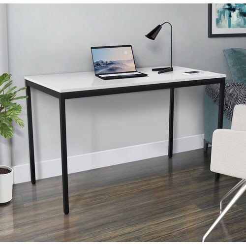 Стіл Турін 1187*600*750 мм чорний графіт/білий - Фото №9