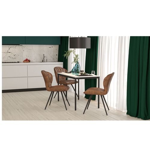 Стіл Турін 1187*600*750 мм чорний графіт/білий - Фото №6