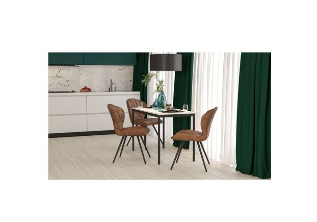 Стіл Турін 1187*600*750 мм чорний графіт/білий - Фото №2