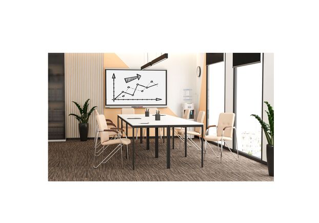 Стіл Турін 1187*600*750 мм чорний графіт/білий - Фото №2