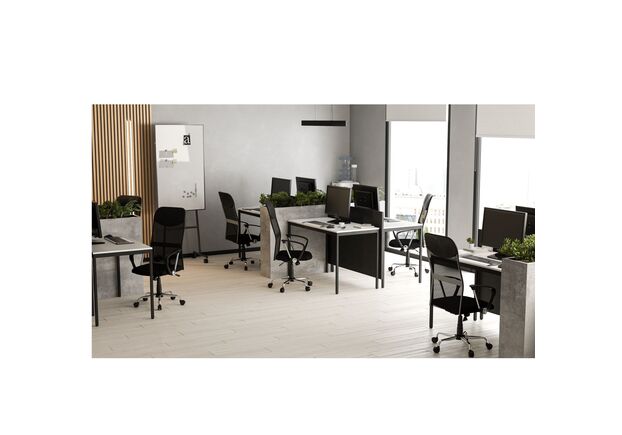 Стіл Турін 1187*600*750 мм чорний графіт/білий - Фото №2