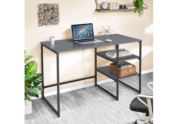 Стіл комп'ютерний Jet JT1200 (1187х550х750Н) чорний/сірий шифер - Фото №2