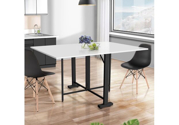 Стіл розкладний Fold 2 FL2 1400 (1380/210х1000х750Н) чорний/білий - Фото №2