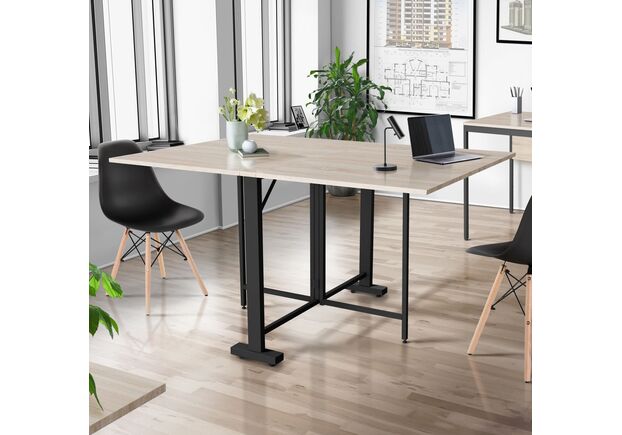 Стіл розкладний Fold 2 FL2 1400 (1380/210х1000х750Н) чорний/дуб сонома - Фото №2