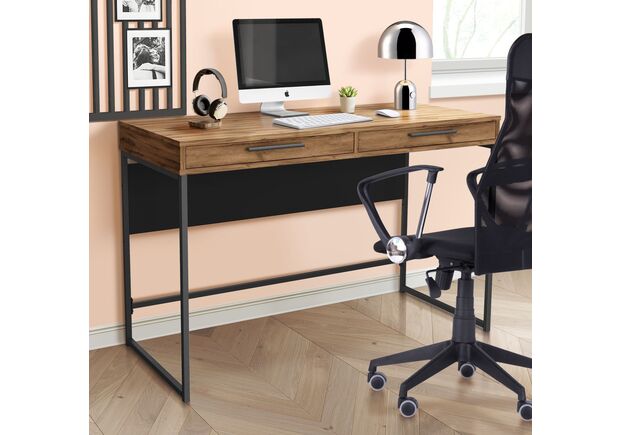 Стіл Campari Cr1200 (1200х500х800Н) чорний/дуб ліворно - Фото №2