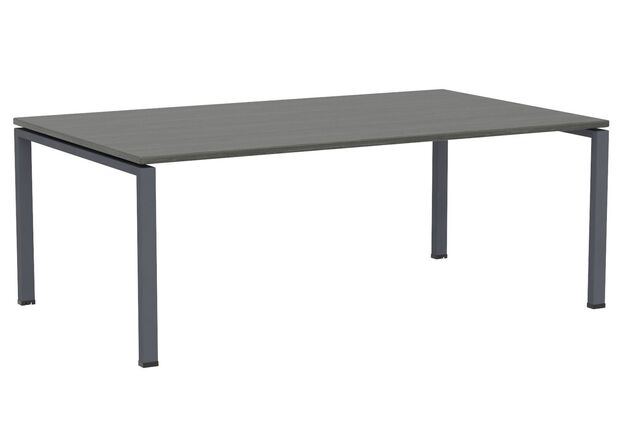 Конференц-стол SIG-201 (1800х1200х750мм) Черный графит 60х30мм. Вяз Либерти Дымчатый - Фото №1