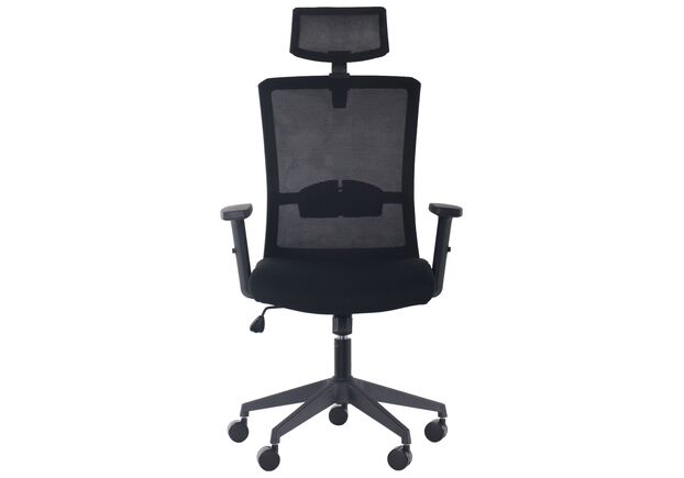 Кресло Uran Black HR сиденье Нест-01 черная/спинка Сетка SL-00 черная - Фото №2