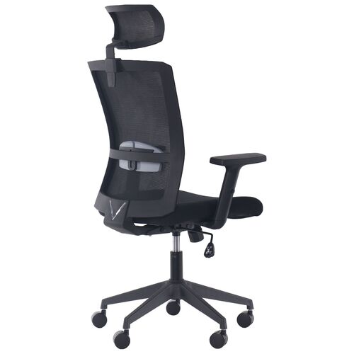 Кресло Uran Black HR сиденье Нест-01 черная/спинка Сетка SL-00 черная - Фото №5