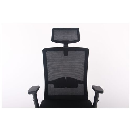 Кресло Uran Black HR сиденье Нест-01 черная/спинка Сетка SL-00 черная - Фото №6