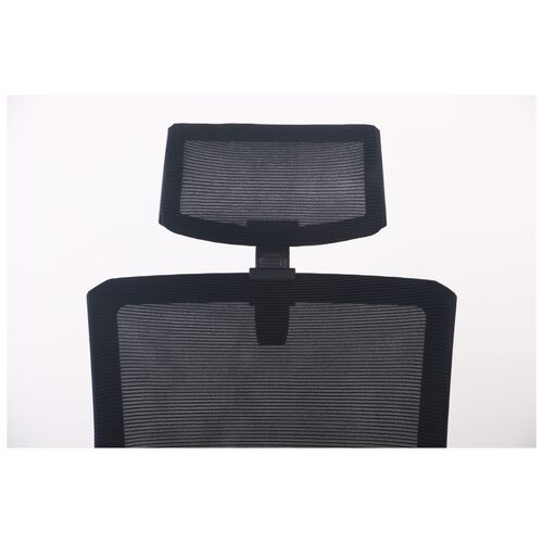 Кресло Uran Black HR сиденье Нест-01 черная/спинка Сетка SL-00 черная - Фото №7