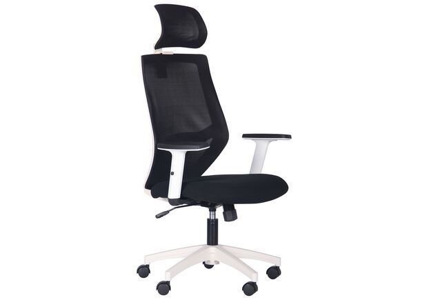 Кресло Lead White HR сиденье Нест-01 черная/спинка Сетка HY-100 черная - Фото №1