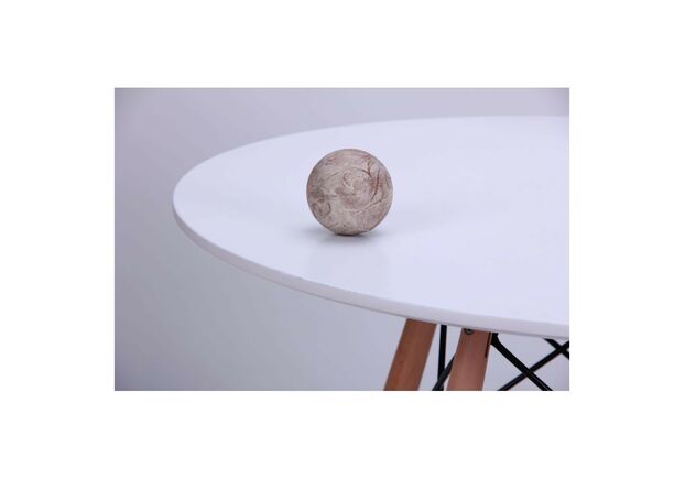 Стол обеденный круглый Helis d800*h72 см белый - Фото №2