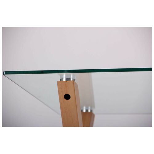 Стол обеденный Maple бук/стекло прозрачное - Фото №11
