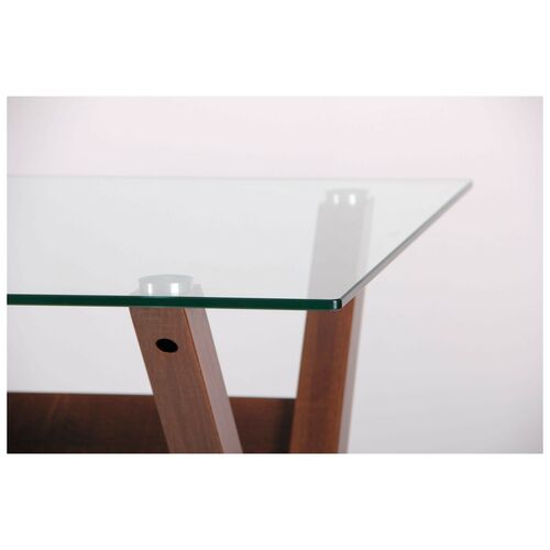 Стол обеденный Maple орех/стекло прозрачное - Фото №5