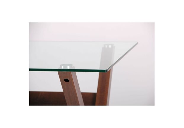 Стол обеденный Maple орех/стекло прозрачное - Фото №2