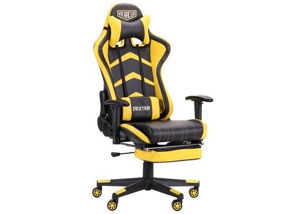 Кресло VR Racer Dexter Megatron черный/желтый - Фото №1