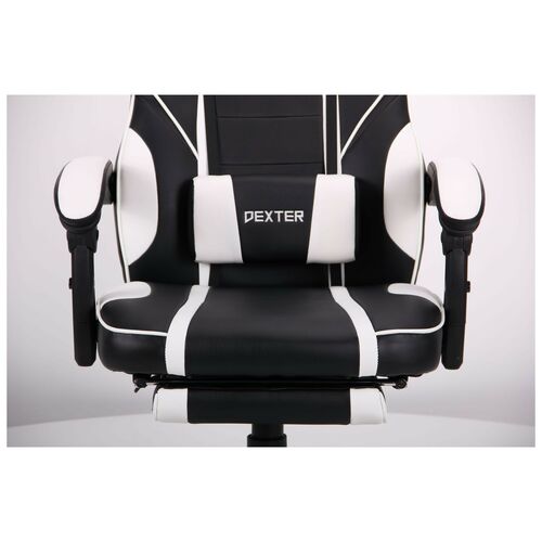 Крісло VR Racer Dexter Vector чорний/білий - Фото №19