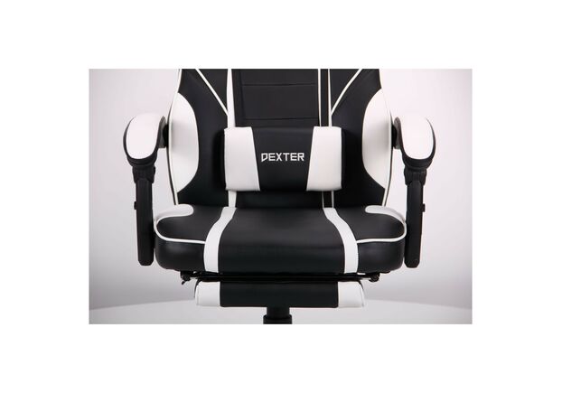 Крісло VR Racer Dexter Vector чорний/білий - Фото №2