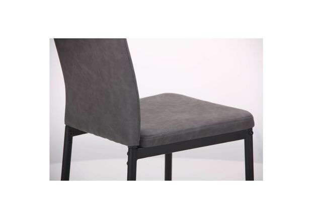 Фото №2. Стілець обідній Alabama чорний/нубук бетон - Meblistico Стілець обідній Alabama чорний/нубук бетон - Фото №2