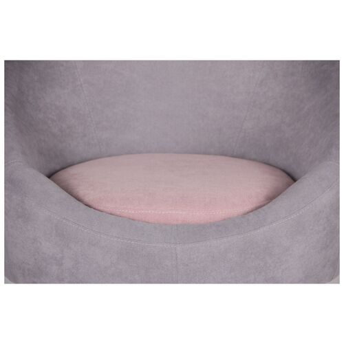 Кресло Eclipse Rosto серый 90, пудровый 61, подушка пудровый 61 - Фото №12