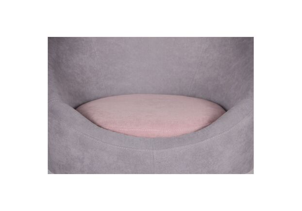 Кресло Eclipse Rosto серый 90, пудровый 61, подушка пудровый 61 - Фото №2