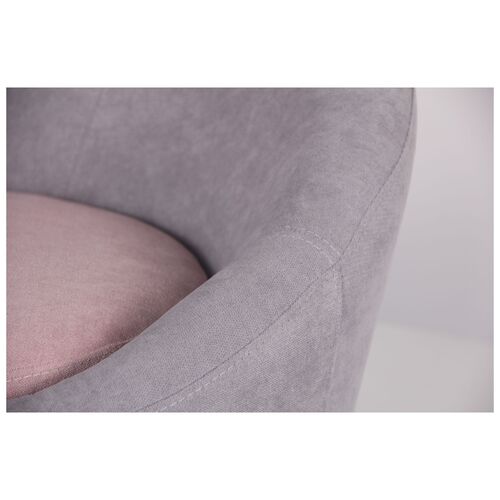 Кресло Eclipse Rosto серый 90, пудровый 61, подушка пудровый 61 - Фото №13