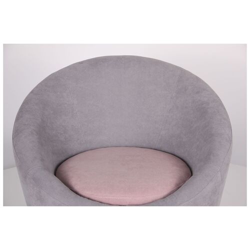 Кресло Eclipse Rosto серый 90, пудровый 61, подушка пудровый 61 - Фото №6