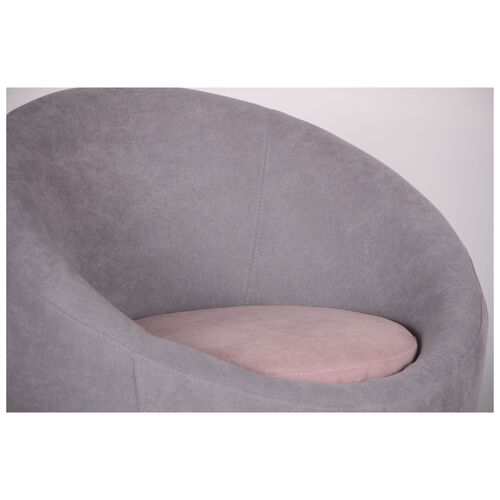 Кресло Eclipse Rosto серый 90, пудровый 61, подушка пудровый 61 - Фото №7