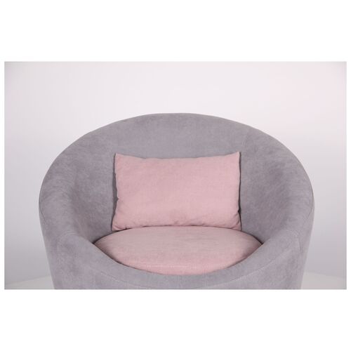 Кресло Eclipse Rosto серый 90, пудровый 61, подушка пудровый 61 - Фото №8
