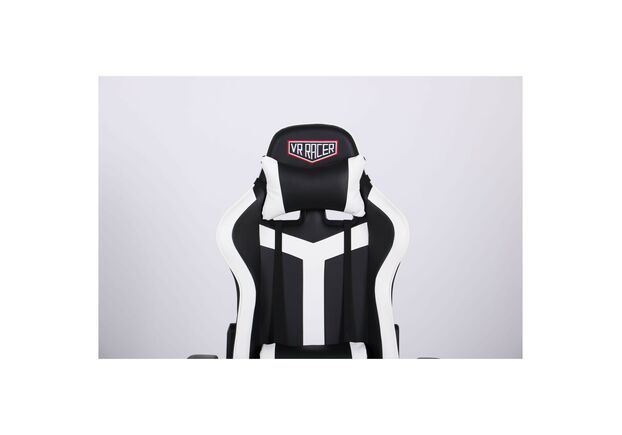  Крісло VR Racer Dexter Laser чорний/білий - Фото №2