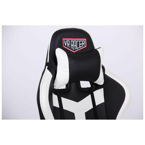 Кресло VR Racer Dexter Laser черный/белый - Фото №3