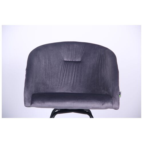 Кресло поворотное Sacramento черный/велюр серый - Фото №6