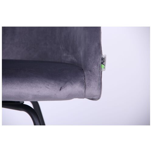 Кресло поворотное Sacramento черный/велюр серый - Фото №9