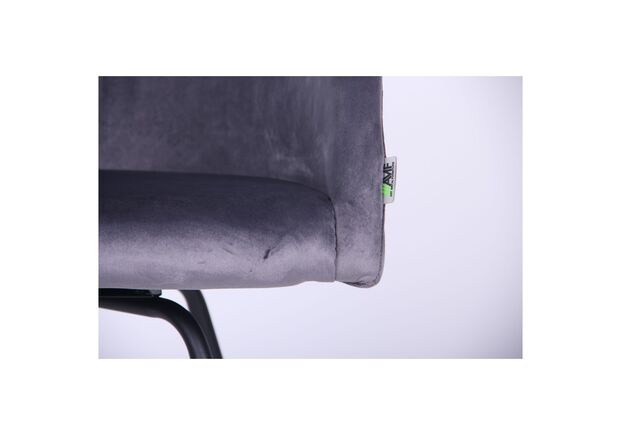 Кресло поворотное Sacramento черный/велюр серый - Фото №2