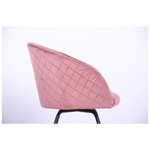 Кресло поворотное Sacramento черный/велюр розовый антик - Фото №13