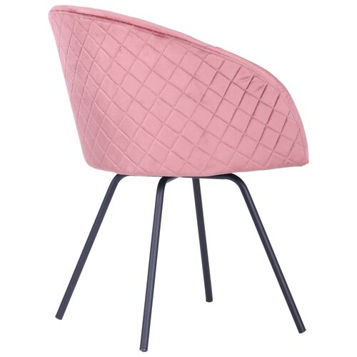 Крісло поворотне Sacramento чорний/велюр рожевий антик - Фото №5