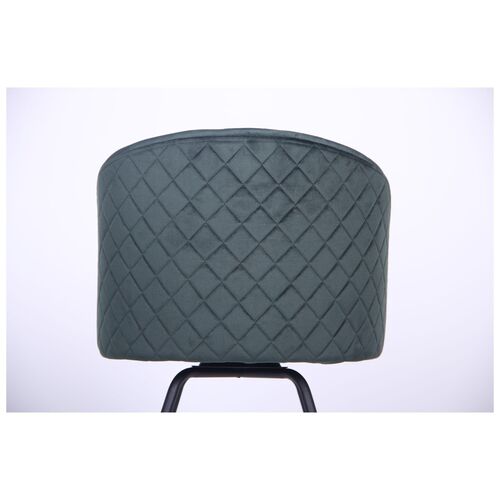 Кресло поворотное Sacramento черный/велюр темно-зеленый - Фото №12