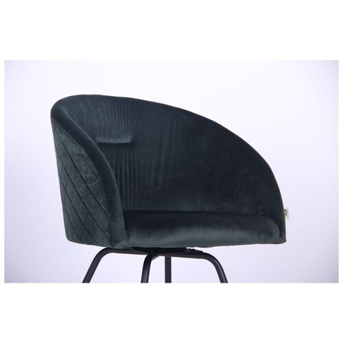 Кресло поворотное Sacramento черный/велюр темно-зеленый - Фото №6