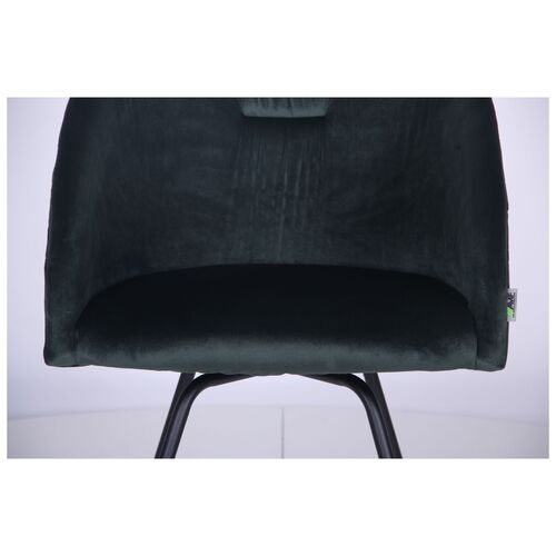 Кресло поворотное Sacramento черный/велюр темно-зеленый - Фото №7