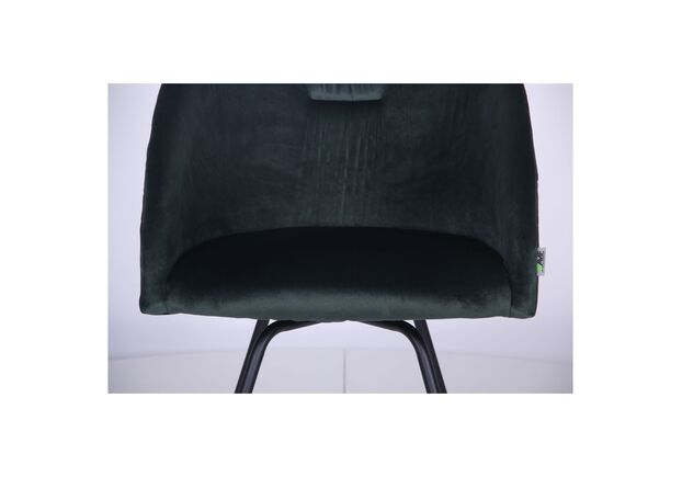 Кресло поворотное Sacramento черный/велюр темно-зеленый - Фото №2