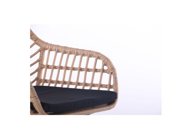 Кресло Tulum черный, ротанг латте - Фото №2