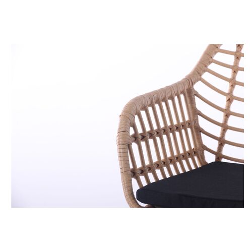 Кресло Tulum черный, ротанг латте - Фото №12