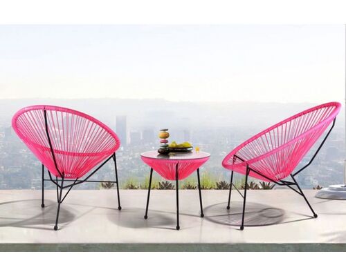 Стол Agave и 2 стула Acapulco розовый - Фото №1