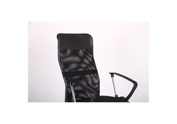 Кресло Ultra Хром сиденье А-1/спинка Сетка черная, вставка Скаден черный - Фото №2