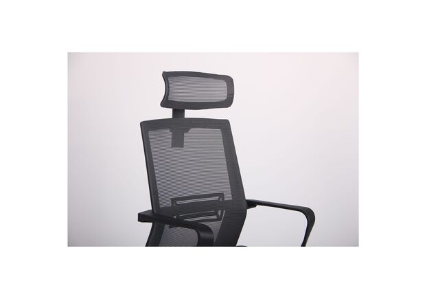 Кресло Neon HR сиденье Саванна nova Black 19/спинка Сетка серая - Фото №2