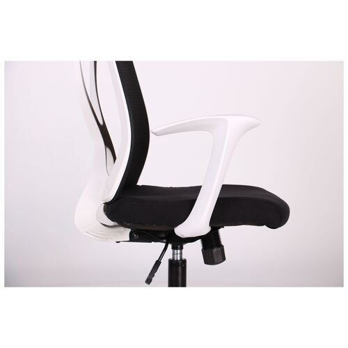Кресло Nickel White сиденье Сидней 07/спинка Сетка SL-00 черная - Фото №4