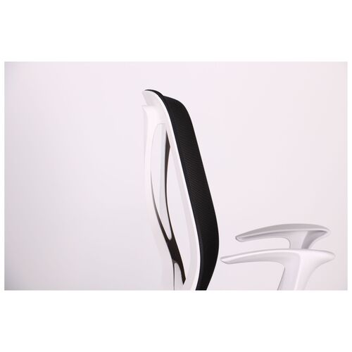 Крісло Nickel White сидіння Сідней 07/спинка Сітка SL-00 чорна - Фото №5